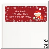 Christmas Baby Snowflakes - Baby Shower Return Address Labels