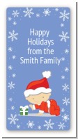 Christmas Baby Snowflakes - Custom Rectangle Baby Shower Sticker/Labels
