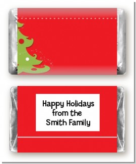 Christmas Tree - Personalized Christmas Mini Candy Bar Wrappers