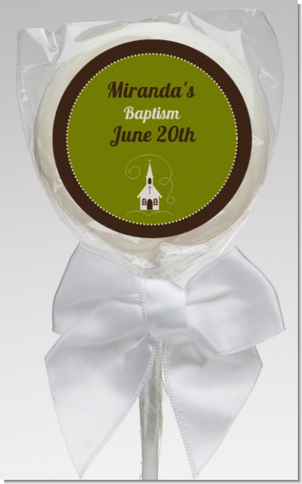 Church - Personalized Baptism / Christening Lollipop Favors