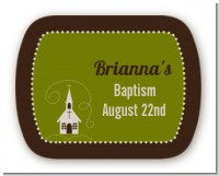 Church - Personalized Baptism / Christening Rounded Corner Stickers