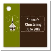 Church - Personalized Baptism / Christening Card Stock Favor Tags