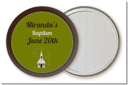 Church - Personalized Baptism / Christening Pocket Mirror Favors