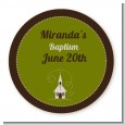 Church - Round Personalized Baptism / Christening Sticker Labels thumbnail