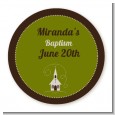 Church - Round Personalized Baptism / Christening Sticker Labels thumbnail