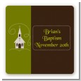 Church - Square Personalized Baptism / Christening Sticker Labels thumbnail