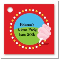 Circus Cotton Candy - Personalized Birthday Party Card Stock Favor Tags
