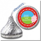 Circus Cotton Candy - Hershey Kiss Birthday Party Sticker Labels