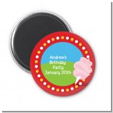 Circus Cotton Candy - Personalized Birthday Party Magnet Favors