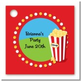 Circus Popcorn - Personalized Birthday Party Card Stock Favor Tags