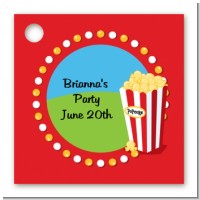 Circus Popcorn - Personalized Birthday Party Card Stock Favor Tags