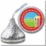 Circus Popcorn - Hershey Kiss Birthday Party Sticker Labels