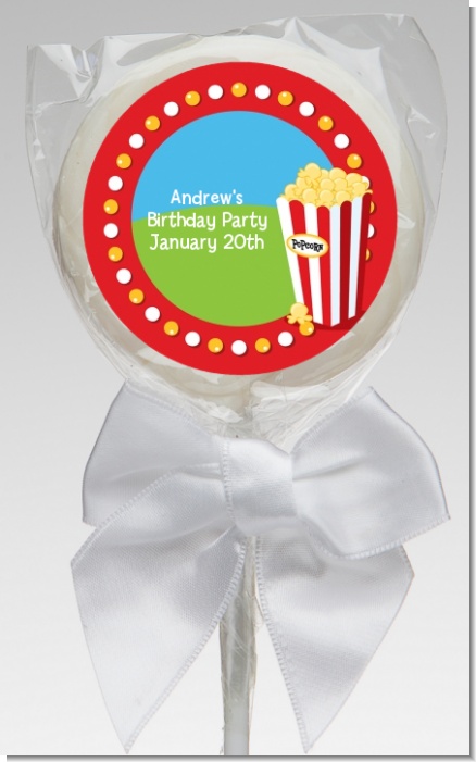 Circus Popcorn - Personalized Birthday Party Lollipop Favors