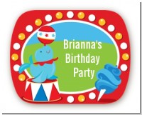 Circus - Personalized Birthday Party Rounded Corner Stickers