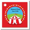 Circus Tent - Personalized Birthday Party Card Stock Favor Tags thumbnail