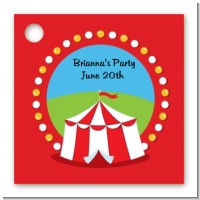 Circus Tent - Personalized Birthday Party Card Stock Favor Tags