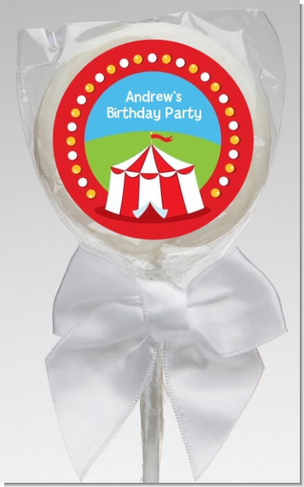 Circus Tent - Personalized Birthday Party Lollipop Favors