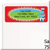 Circus - Birthday Party Return Address Labels