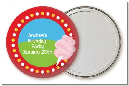 Circus Cotton Candy - Personalized Birthday Party Pocket Mirror Favors