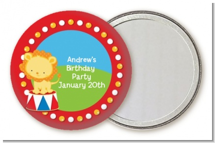 Circus Lion - Personalized Birthday Party Pocket Mirror Favors