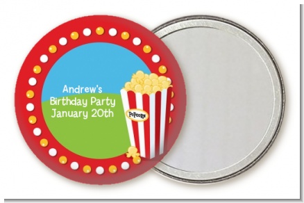 Circus Popcorn - Personalized Birthday Party Pocket Mirror Favors