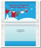 Clothesline Christmas - Personalized Popcorn Wrapper Baby Shower Favors