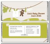 Clothesline It's A Baby - Personalized Baby Shower Candy Bar Wrappers