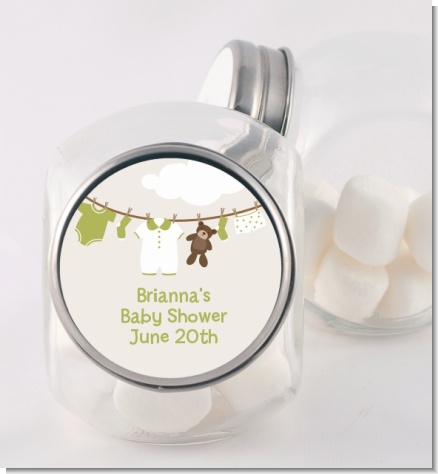 Clothesline It's A Baby - Personalized Baby Shower Candy Jar
