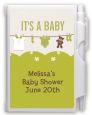 Clothesline It's A Baby - Baby Shower Personalized Notebook Favor thumbnail