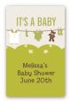 Clothesline It's A Baby - Custom Large Rectangle Baby Shower Sticker/Labels thumbnail
