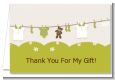 Clothesline It's A Baby - Baby Shower Thank You Cards thumbnail