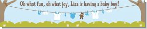 Clothesline It's A Boy - Personalized Baby Shower Banners