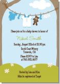 Clothesline It's A Boy - Baby Shower Invitations