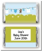 Clothesline It's A Boy - Personalized Baby Shower Mini Candy Bar Wrappers