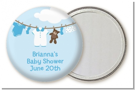 Clothesline It's A Boy - Personalized Baby Shower Pocket Mirror Favors