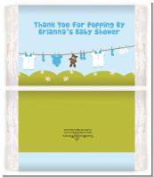 Clothesline It's A Boy - Personalized Popcorn Wrapper Baby Shower Favors