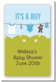 Clothesline It's A Boy - Custom Large Rectangle Baby Shower Sticker/Labels