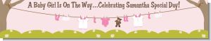 Clothesline It's A Girl - Personalized Baby Shower Banners