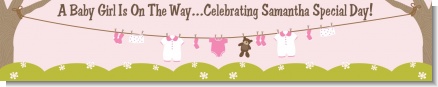Clothesline It's A Girl - Personalized Baby Shower Banners