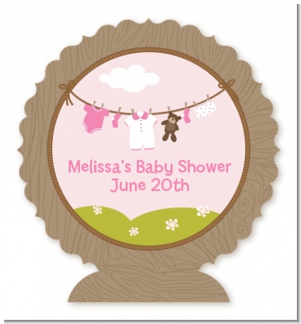 Clothesline It's A Girl - Personalized Baby Shower Centerpiece Stand