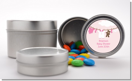 Clothesline It's A Girl - Custom Baby Shower Favor Tins