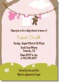 Clothesline It's A Girl - Baby Shower Invitations