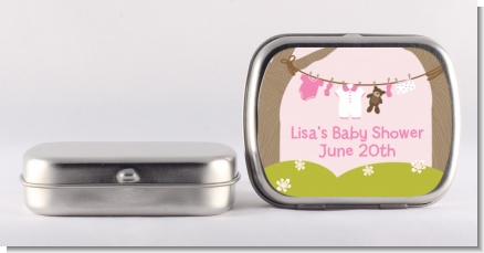 Clothesline It's A Girl - Personalized Baby Shower Mint Tins