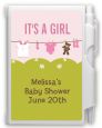 Clothesline It's A Girl - Baby Shower Personalized Notebook Favor thumbnail