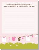 Clothesline It's A Girl - Baby Shower Notes of Advice