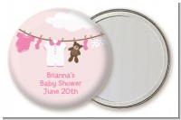 Clothesline It's A Girl - Personalized Baby Shower Pocket Mirror Favors