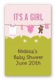 Clothesline It's A Girl - Custom Large Rectangle Baby Shower Sticker/Labels thumbnail