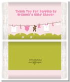 Clothesline It's A Girl - Personalized Popcorn Wrapper Baby Shower Favors