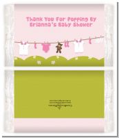 Clothesline It's A Girl - Personalized Popcorn Wrapper Baby Shower Favors