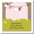 Clothesline It's A Girl - Personalized Baby Shower Card Stock Favor Tags thumbnail